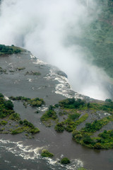 Aerial shot of Victoria Falls, Livingstone, Zambia