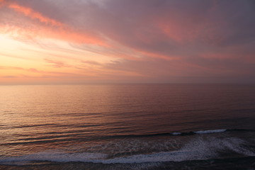 Fototapeta na wymiar sunset over the sea sunset at the beach