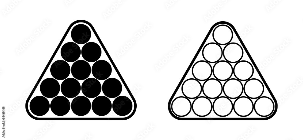 Canvas Prints Billiard Racks Vector Illustration Isolated on White