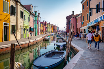 Fototapeta na wymiar Burano island Colorful city Venice 