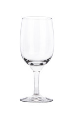 empty wine glasses on a white background