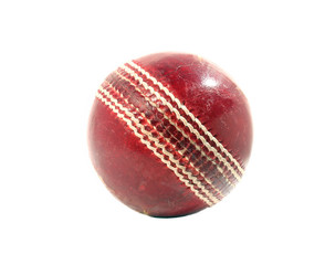 cricket ball isolated on white