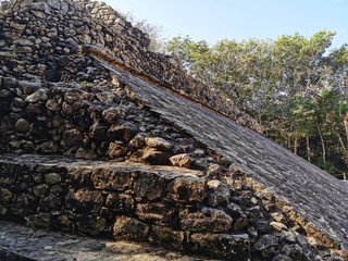 Part of a Mayan sport field from the site of Coba located in the Mexican state of Quintana Roo.