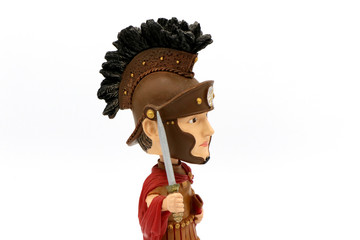 Obraz premium Souvenir figurine of a Roman soldier with the gladius in his hand