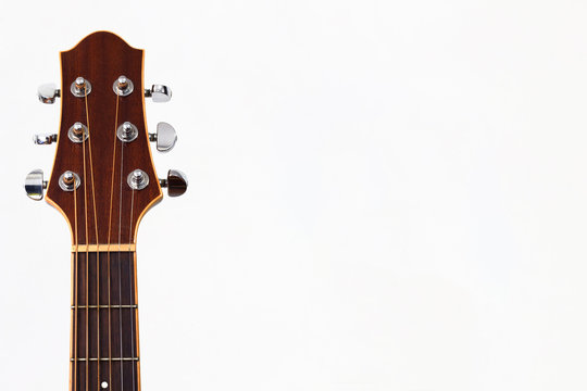 guitar headstock isolated on white