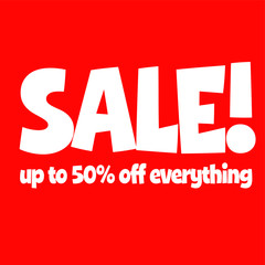 Sales signs for department stores