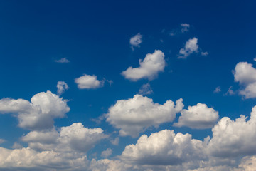 Blue sky and white clouds.