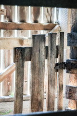 old wooden barn door
