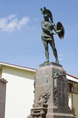 Statue of the Samnite warrior, monument to the fallen, symbol of the characteristic village of...