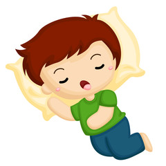 boy sleep peacefully through the night