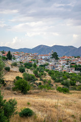 The picturesque village is located high in the mountains.