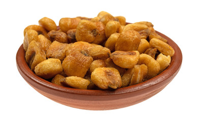 Small bowl of organic corn nuts