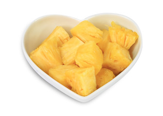 Pineapple picked fresh from the garden, helps digestion,  isolated on white background. This has clipping path.