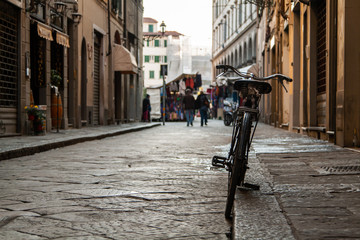 Old bicycle in an Italian street