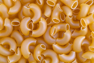 Close view of organic elbow macaroni