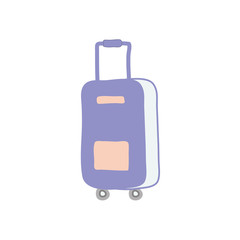 travel suitcase icon, flat style