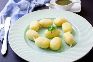 Gnocchi with pesto sauce