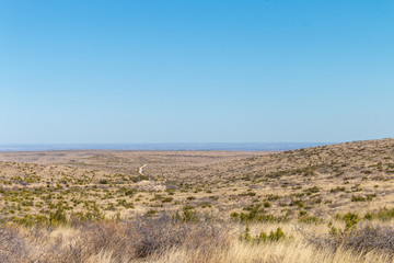 Desert Near Carlsbad Caverns National Park in New Mexico