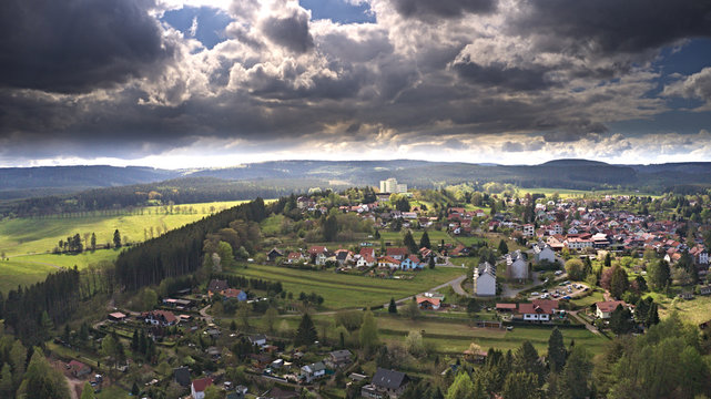 Th&uuml;ringen. Vogelperspektive.