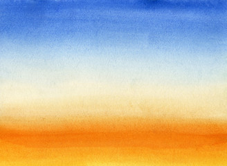 Gradient from blue to orange. Color stretch. Background and place for an inscription.