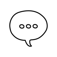 speech bubble icon, line style