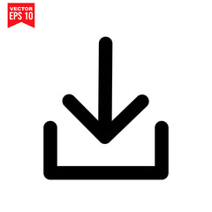 download icon symbol Flat vector illustration for graphic and web design.
