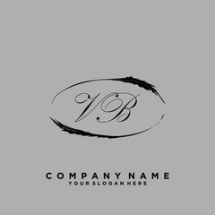 Initial Letter VB Logo With circle Template Vector