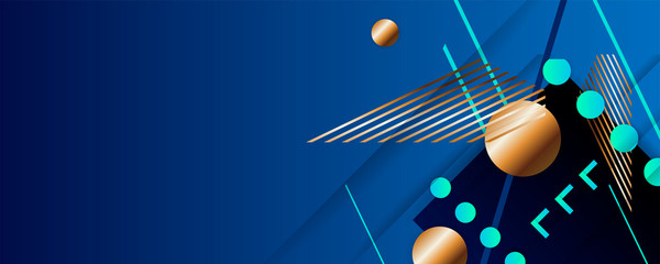 Vector abstract science futuristic concept. Stripes lines with blue light, speed and motion blur over dark blue background