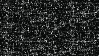 Distressed fabric texture. Vector texture of weaving fabric. Grunge background. Abstract halftone vector illustration. Overlay for interesting effect and depth. Black isolated on white background.