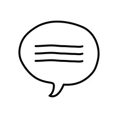 communication bubble icon, line style