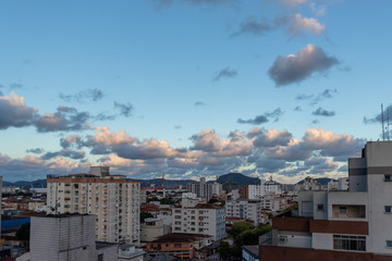 sunset over the city