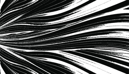 Obraz premium Swirled and curled stripes and brush strokes texture. Marble or acrylic atrwork imitation. Cool and swirly background. Abstract vector illustration. Black isolated on white. EPS10 