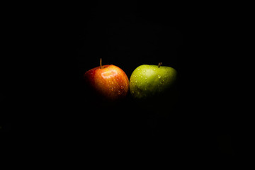Apples in the dark under the light