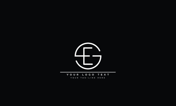 GE ,EG ,G ,E  Letter Logo Design with Creative Modern Trendy Typography 
