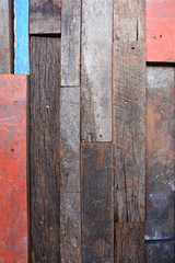 Reclaimed wood Wall Paneling texture, Wood material background for Vintage wallpaper 