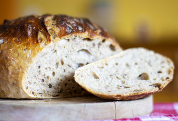 homemade bread with sesame seeds