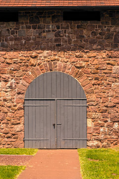 A Round Wooden Door