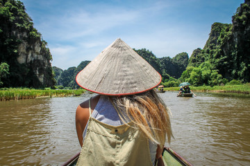 Sailing in Ngo Dong river, Vietnam