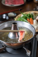 japanese pork shabu shabu, hot pot