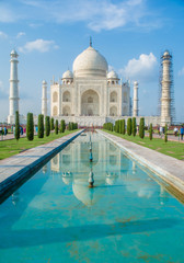 The Grate Taj Mahal of India was commissioned by Shah Jahan in 1631
