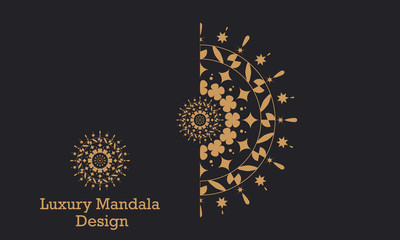 Luxury Mandala Design Template with Golden Gorgeous color