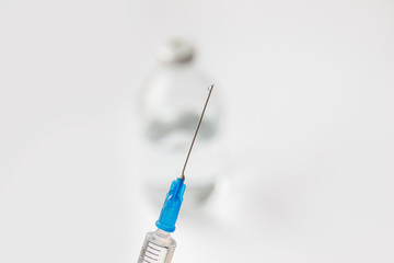 Syringe on a white background, isolate