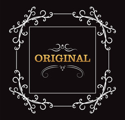 Vector vintage page decoration, borders. Wicker lines and old decor elements. Luxury decoration for greeting cards, wedding album or restaurant menu