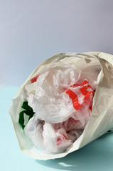 Plastic bag full of plastic bags ecology protection nature