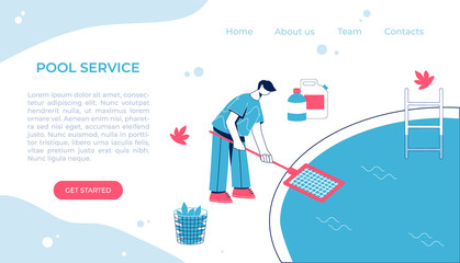 Swimming pool service.