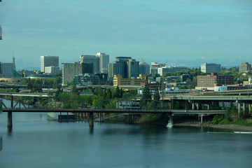 Fototapeta premium Overlook of portland downtown