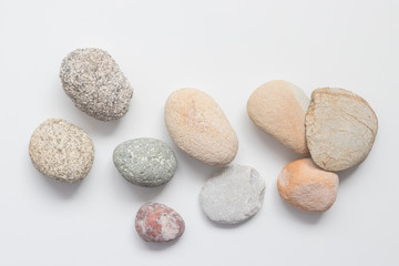 Fototapeta na wymiar Decorative rocks isolated on white background