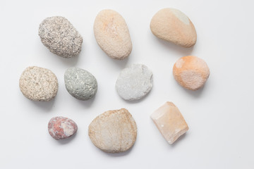 Decorative rocks isolated on white background