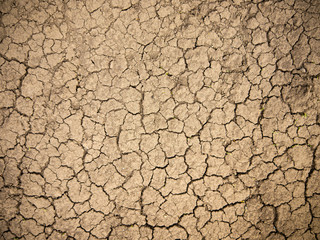 Background in the form of a cracked weathered earth. The crisis of water scarcity in areas without the use of modern land reclamation facilities.