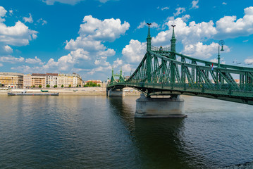 bridge in the city of Budaper Hungary Europe